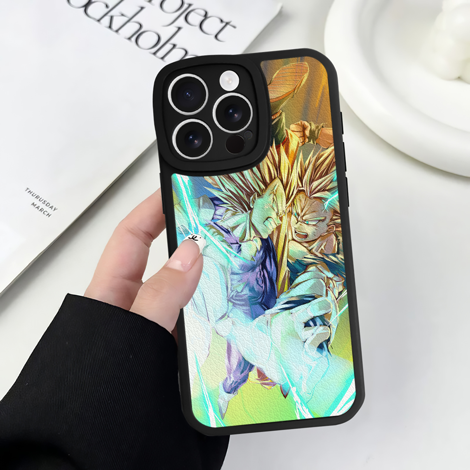 （画像用） ドラゴンボール DRAGON BALL 【iPhone 16シリーズ対応】シリコンスマホケース（レザー調） 材質：シリコン